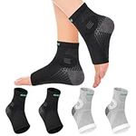 Plantarelief Neuropathy Socks for Women Men - Soothe Socks, Toeless Compression Socks, Ankle Brace Sleeve for Peripheral Neuropathy Pain Relief, Plantar Fasciitis Relief, Heel Spurs - 2 Pairs, L