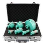 Diamond Core Drill Bits Kit - 7pcs (20/35/50/68/100mm+25 Drilling Milling bit+50mm Chamfer Milling Bits) LEKOMESH Tile Hole Saw Kit for Porcelain Tile Ceramic Granite Marble Masonry Stone