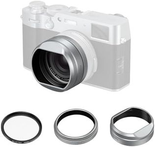 SMALLRIG UV Filter with Lens Hood Kit for FUJIFILM X100VI / X100V, UV Filter with 99% Light Transmission, Anti-Flare & Anti-Ghosting, Lens Hood in Aluminum Alloy, Silver - 5851