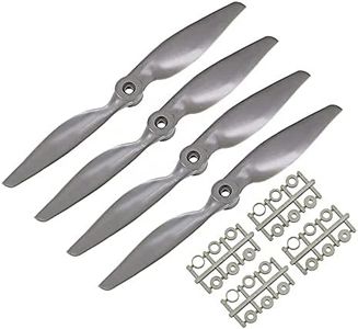 CENPEK Lot de 4 hélices RC CW 17,8 x 12,7 cm 2 palettes pour avion en nylon gris avec anneaux adaptateurs