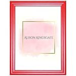 Alison Kingsgate Red 17x11 Inch Frame Red Picture Frames - 17x11 Red Frames With Safe Perspex Front & Wall Mounting - 17x11 Red Frame - Red Photo Frame