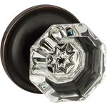 Dynasty Hardware Classic Rosette, Crystal Style Door Knob, Passage Function, Hall / Closet, Oil Rubbed Bronze by Dynasty Hardware