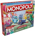 Monopoly Junior Board Game, 2-Sided Gameboard, 2 Games in 1, Monopoly Game for Ages 4+