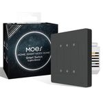 MOES ZigBee Smart Light Switch, Scene Controller, Neutral Wire Required, 2 Switches Association, Voice/App/Timer Control, Zigbee Repeater, Works with Alexa & Google Home, MOES Hub Required, Grey