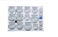 ACS Glass Cups Fire Cupping Therapy - 16 Pieces