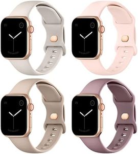Sport Bands Compatible with Apple Watch Band 38mm 40mm 41mm 42mm 44mm 45mm 46mm 49mm for Women Men, Silicone Replacement Wristbands Straps for iWatch Series Ultra 2/Ultra/10/9/8/7/6/5/4/3/2/1/SE