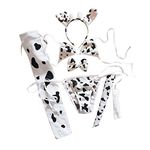 Cow Lingerie Sexy Maid Outfit Women Anime Milk Cow Print Bikini Cute Kawaii Furry Micro Bra Panty Sets Naughty Role Playing