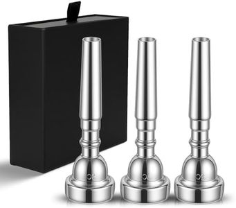 KORDOS Trumpet Mouthpiece Silver Plated 3-Pack Set(7C 5C 3C), Vacuum-sealed Bb Trompeta Mouthpiece with Box, Compatible with Yamaha Bach Conn King Musical Instruments