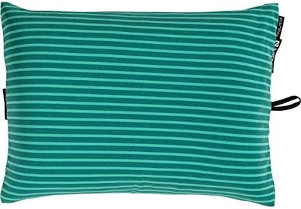 NEMO Fillo Elite Luxury Pillow | Inflatable Pillow for Travel, Backpacking, and Camping, Sapphire Stripe