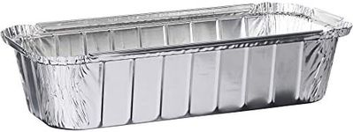 PLASTICPRO [3 Lb 10 Pack Disposable Loaf Pans Aluminum Tin Foil Meal Prep Bakeware - Cookware Perfect for Baking Cakes, Bread, Meatloaf, Lasagna 3 Pound 11'' X 5'' X 2.75''