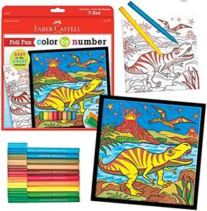 Faber-Castell Colour by Number T-Rex with Connector Pens for Kids (63-14309)