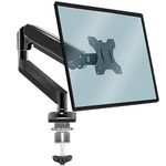 Monitor Arm Desk Mount for 17 to 32 Inches, Ergonomic Screen Holder for 1 Monitor, Supports 2-9 kg, Monitor Stand with Tilt Swivel Rotate 75 & 100 mm VESA Monitor Stand