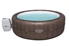 Lay-Z-Spa St Moritz Hot Tub, 180 AirJet Massage System Rattan Design Inflatable Spa with Freeze Shield Year Round Technology, 5-7 Person