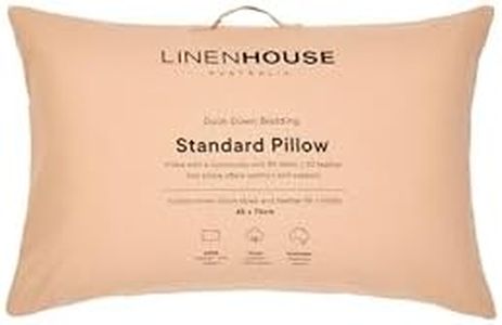 Linen House 80 Duck/20 Feather 600 GSM Duck Down Pillow, Standard