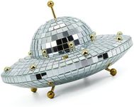 Wittolins UFO-Shaped Disco Ball Home Décor - Elevate Your Space with Retro-Reflective Silver Elegance