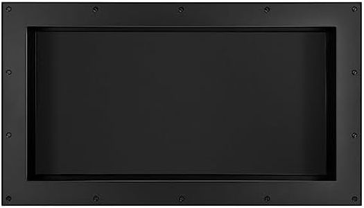 Suteck Shower Niche Ready for Tile 16" x 28", Single Shelf Niche Shower Tile Ready Niche for Shower Bathroom Storage Niche Tile Recessed Shower Shelf, Black