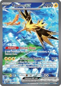 Pokemon - Zapdos ex 202/165 - Pokemon 151 - Special Illustration Rare - Single Card