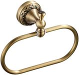 BiutimardenBrass Closed Towel Ring with Wall Mount Angle Heavy Duty Hand Towel Bar Lavatory Hand-Towel Ring