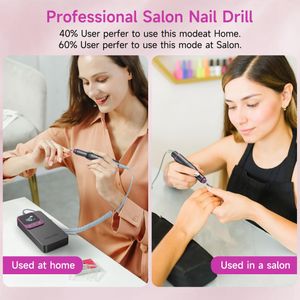 Electric Nail Drill 40,000RPM – Dark Grey Professional Manicure Tool