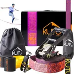 60 ft Slackline Kit for Kids and Adults – Complete Tight Rope Set with Training Line and Tree Protectors for Backyard Fun, Balance Training, and Adventurous Memories with Slick Slack line kit