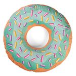 Ferocity Velvet Deco Pillow for Kids Children Cushion Cover with Filling 40 cm Large; Decoration Motif Colorful Donut [091]