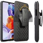 LG Stylo 6 Case with Belt Clip - Slim Heavy Duty LG Stylo 6 Protective Case with Kickstand Clip Holster - Black