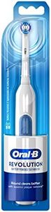 Oral B Revolution AA Battery Electric Toothbrush for Adults, Long Battery Life, 2 Year Warranty by Oral-B, IPX7 Water Resistant, Dentist inspired Round Brush Head, Pack of 1