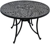 Crosley Furniture Sedona 42-Inch Cast Aluminum Dining Table, Charcoal Black