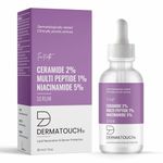 DERMATOUCH Ceramide 2% Multi Peptide 1% Niacinamide 5% Serum | For Lipid Restoration & Barrier Protection | Anti-aging Formula | Specially For Dry Skin | For Both Men & Women | 30ml