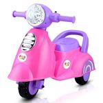 Kidsmate Rhino Push Scooter: A Fun Ride On Experience with Music & Light for Kids | Boys/Girls Age 2-5 Years | Exciting and Safe Outdoor Toy (Pink/Purple)