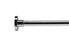 Croydex AD116541 Round Section Shower Curtain Rod With Rings Maximum Length 2500mm Chrome