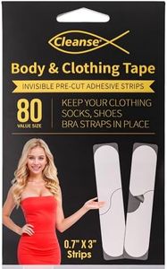 80pcs Fashion Tape Doppelseitig Transparent, Doppelseitiges Klebeband Kleidung, Ganztägige Klebekraft Und Sanft Zu Haut Und Stoffen, Transparente Farbe Für Alle Hauttöne, body tape