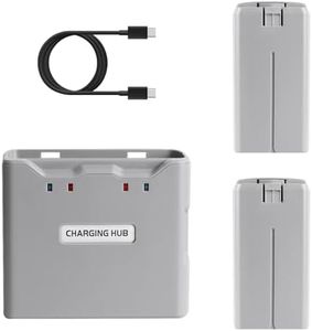 KUWATA Battery Charger Combo for DJI Mini 4K & Mini 2 Series, Includes Two 2400mAh Intelligent Flight Batteries and Two-Way Charging HUB, Up to 31 Mins of Flight Time