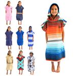 Cor Surf Poncho Changing Towel Robe with Hood and Front Pocket for Kids, Doubles Up As Beach Towel and Blanket, Made of Quick Dry Microfiber, Fits Ages 3-8 Years Old (Sarape)