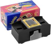 QWORK® Automatic Card Shufflers 2 Decks, Card Shuffling Machine, Battery Operated with Anti-Cheating Feature,Batteries not included