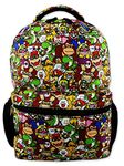 Nintendo Super Mario Brothers Boys Girls Teen 16" School Backpack, Black, One Size, Traveling