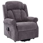 Elite Care Alabama dual motor rise and recliner fabric lift chair - Choice of Colours (Grey)