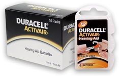 40 Duracell Activair Hearing Aid Batteries Size: 13