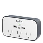 Belkin BSV300ttCW 3-Outlet Wall Mount Cradle with Dual 2.4 AMP Charging