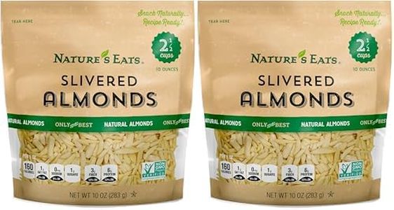 Nature's Eats Blanched Slivered Almonds, Natural, 10 Ounce (Pack of 2)