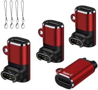 USB-C Charger Cable Adapter for Garmin Watch 4Pack,Type C Garmin Charging Cord Adapter for Vivoactive 5 6,Venu 4/3/3S/SQ,Fenix 8,Forerunner 165 55 970 570 955 255,Approach Golf,Instinct,Epix Pro 2 Red