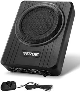 VEVOR Untersitz Auto Subwoofer 400 W 203 mm schlanker Auto Subwoofer mit Stromversorgung, Subsystem mit eingebautem Verstärker, Hoch-/Niedrigpegel-Eingang und Lautstärkeregler für SUVs Lkws