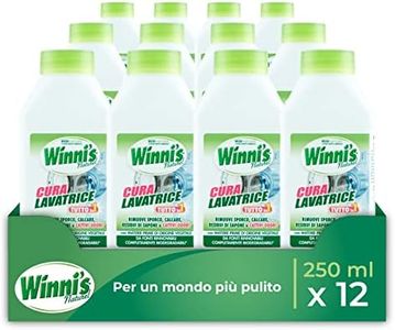 Winni's - Cura Lavatrice Igienizzante, Azione Detergente, Anticalcare e Anti Cattivi Odori, con Materie Prime di Origine Vegetale e Bio, 250 ml x 12 Confezioni