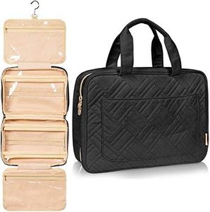 BOACAY Large Hanging Travel Toiletry Bag for Women, Makeup Bag, Bathroom & Shower Organizer Kit for Accessories, Cosmetics, Essentials