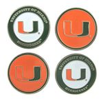 University of Miami 2-sided Golf Ball markers (lot of 4) by Team Golf