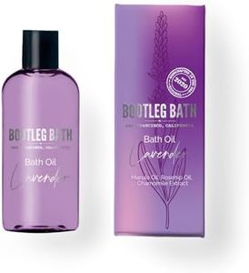 BOOTLEG BATH - Lavender Bath Oil with Marula Oil, Rosehip Oil, Jojoba Oil, Chamomile Extract, and 100% Pure Natural Essential Oil, Christmas gift, Stocking Stuffer, 4oz, for Men and Women, Made in USA