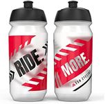 KOM Cycling Water Bottle Collection 500ml (16.9oz) Cycling Water Bottle Inspiration (2 Bottles, Ride. More.)