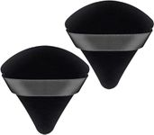 Houvida 2Pcs Triangle Powder Puffs, Face Makeup Puff for Body Loose Powder Beauty Makeup Tool (White Pink)