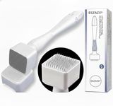 Derma Stamp For Hair Growth | Titanium Coated Adjustable Needles 0.5Mm To 3Mm | 140 Microneedling Stamp For Skin Repair, Face, Hair & Beard Growth