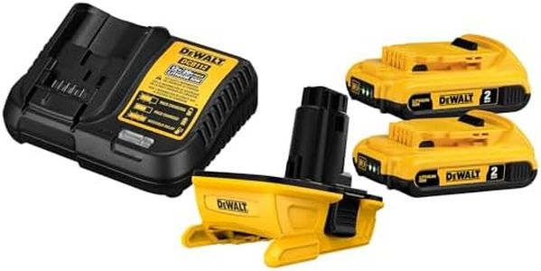 DEWALT 20V MAX Battery Adapter Kit, 18V to 20V, 2 Batteries and Charger Included (DCA2203C)